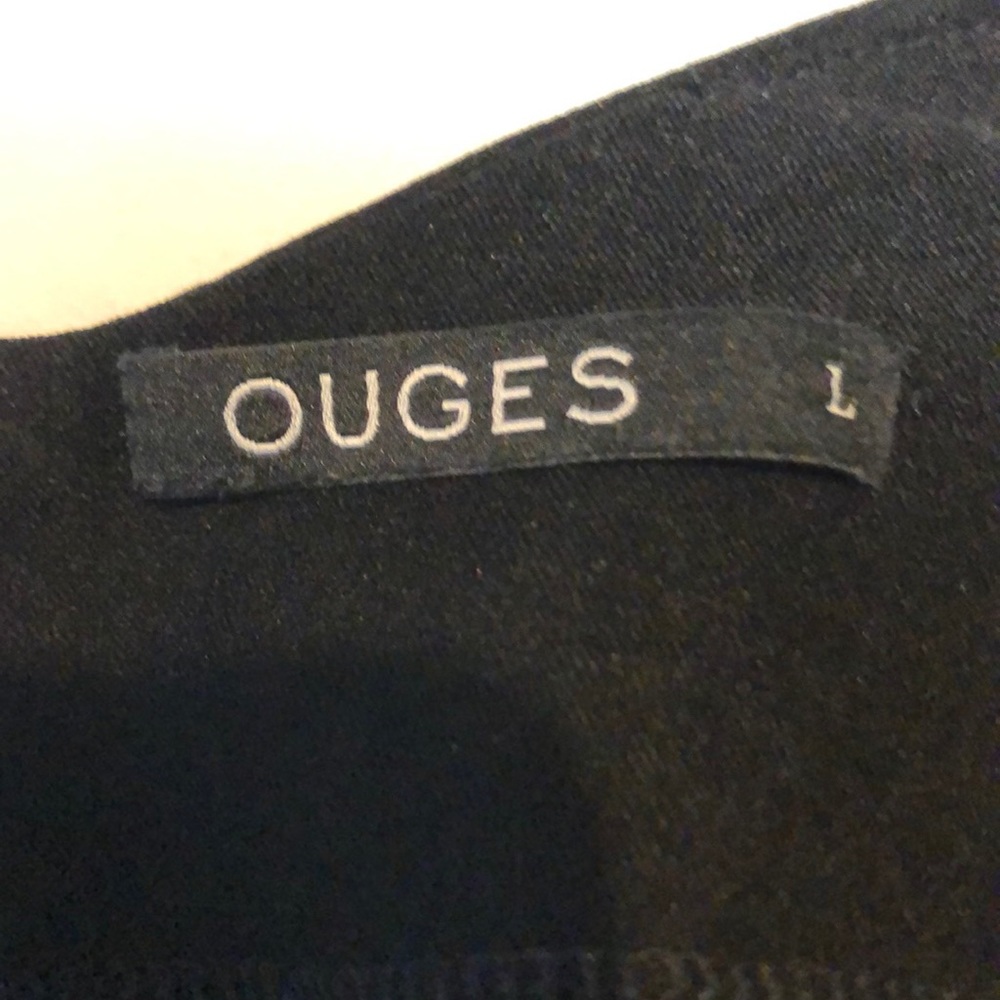 Nwot Ouges Black Fitted/Flare Dress With Scallope… - image 3